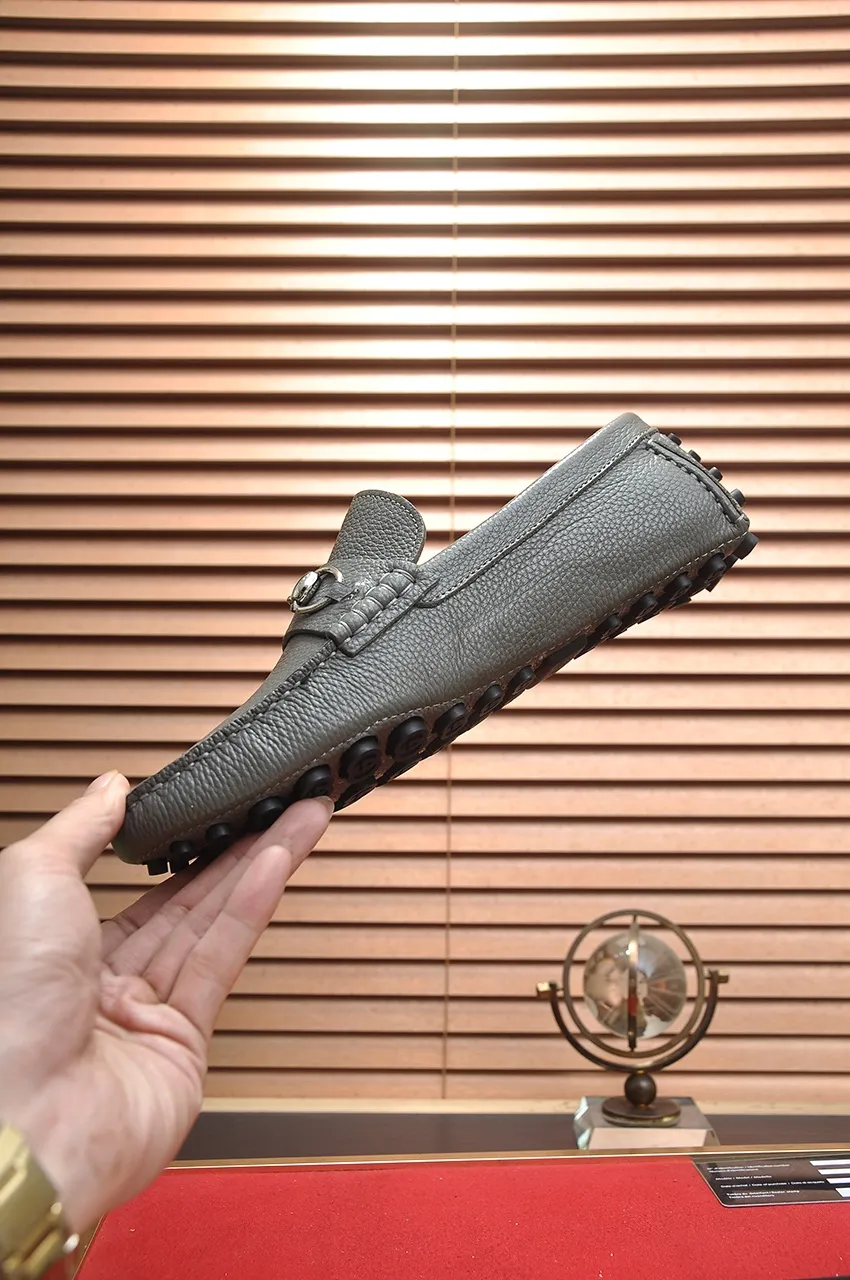 Men's Men's Shoes💰420💶【GUCCI】 (High-end Niuli) New 🍀Gucci*——Gucci Doudou Shoes! Made of imported original cowhide, the inner top layer is comfortable cowhide lining! Original wear-resistant rubber outsole! High quality products! Code number 38-44!